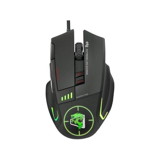 Mouse Gamer ELG Óptico 5200DPI 8 Botões - Strike Soldier