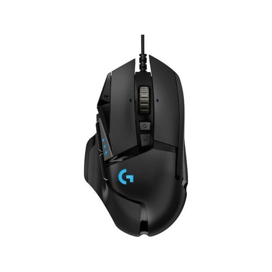Mouse Gamer Logitech Óptico 16000dpi 11 Botões G502 HERO