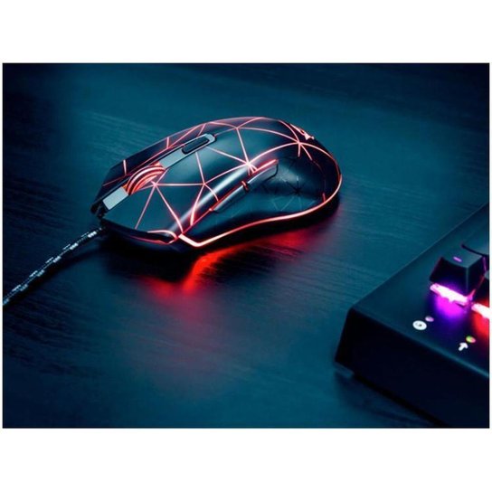 Mouse Gamer Trust Óptico 4000DPI 6 Botões