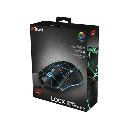 Mouse Gamer Trust Óptico 4000DPI 6 Botões