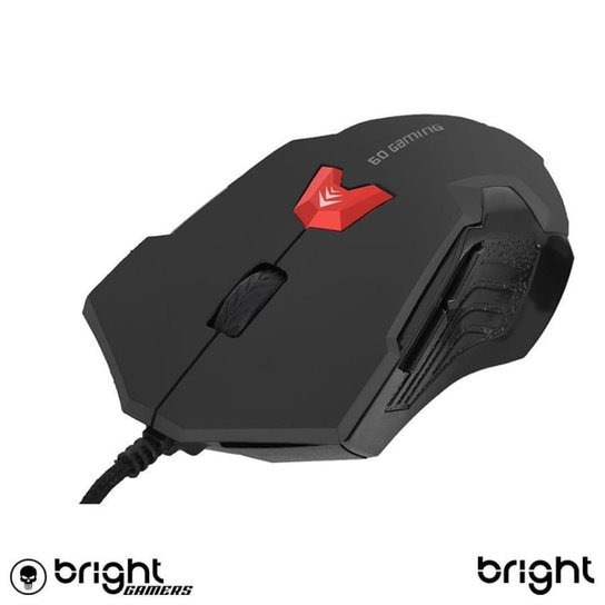 Mouse Gamer Usb Preto com Controle de DPI Macro 6 Botões 462 Bright