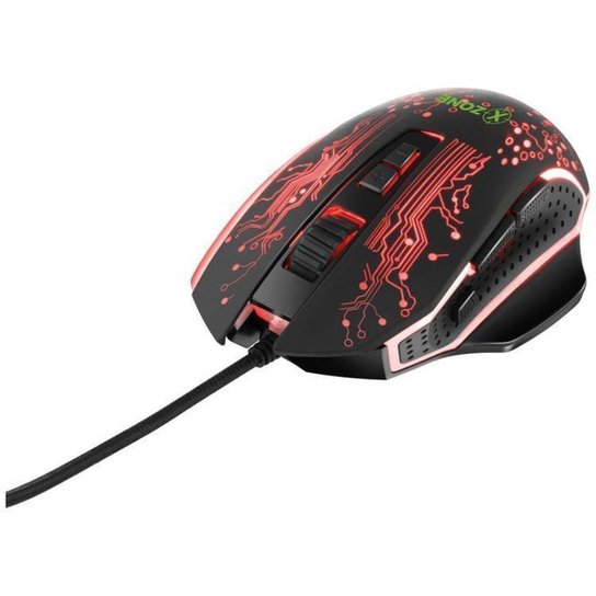 Mouse Gamer XZONE Óptico 3200DPI - 8 Botões GMF-03