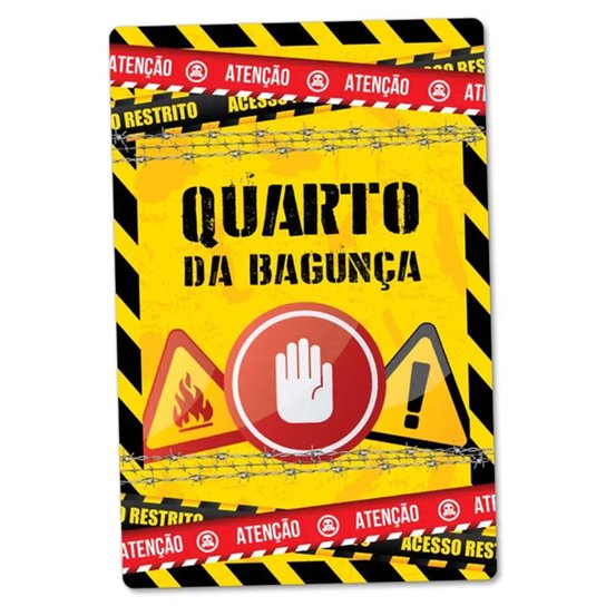 Placa 24X16 - Quarto Da Bagunca