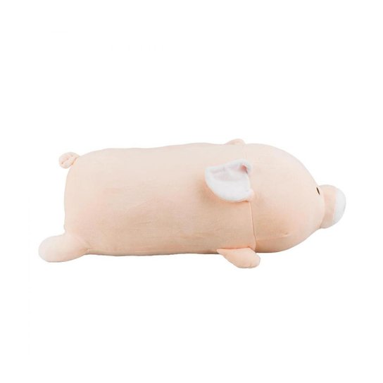 Porco Rosa Deitado Cilíndrico 38cm