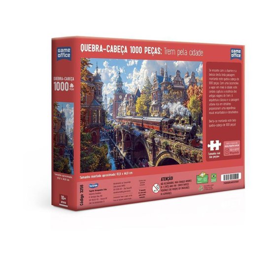 Quebra-cabeça 1000 Peças Trem pela Cidade