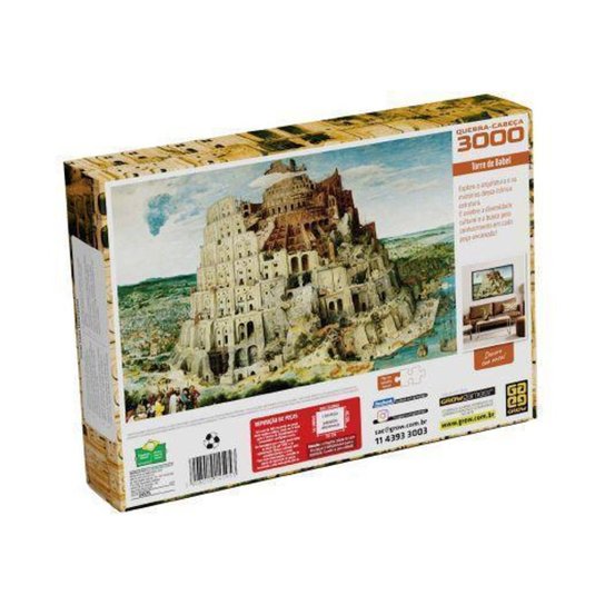 Quebra-cabeça 3000 Peças Torre de Babel Grow