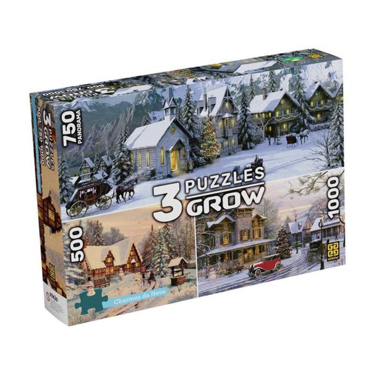 Quebra-cabeça Puzzle Triplo Charmes da Neve