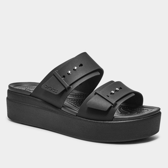 Sandália Crocs Brooklyn Buckle LowWdg Feminina