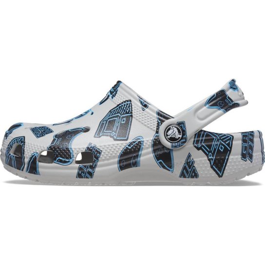 Sandália crocs classic game over clog atmosphere