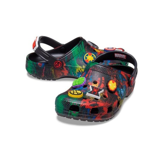 Sandália crocs classic marvel avengers clog k black