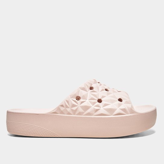 Sandália Crocs Classic Platform Geomtrc Slide Feminina