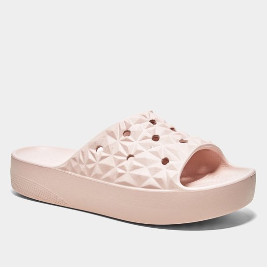Sandália Crocs Classic Platform Geomtrc Slide Feminina