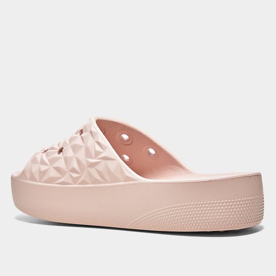 Sandália Crocs Classic Platform Geomtrc Slide Feminina