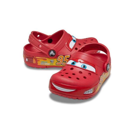 Sandália crocs crocband cars lightning red