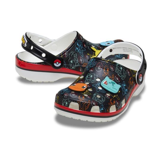 Sandália Crocs Infantil Classic Pokémon Print Clog T Multi