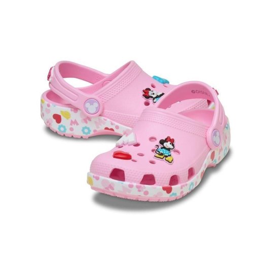 Sandália crocs mickey and friends minnie classic clog t multi