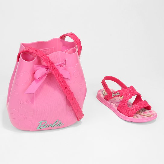 Sandália Infantil Grendene Kids Barbie Flowers Menina