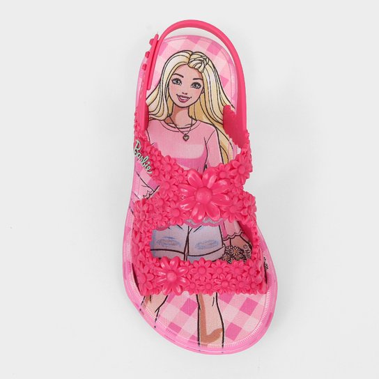 Sandália Infantil Grendene Kids Barbie Flowers Menina