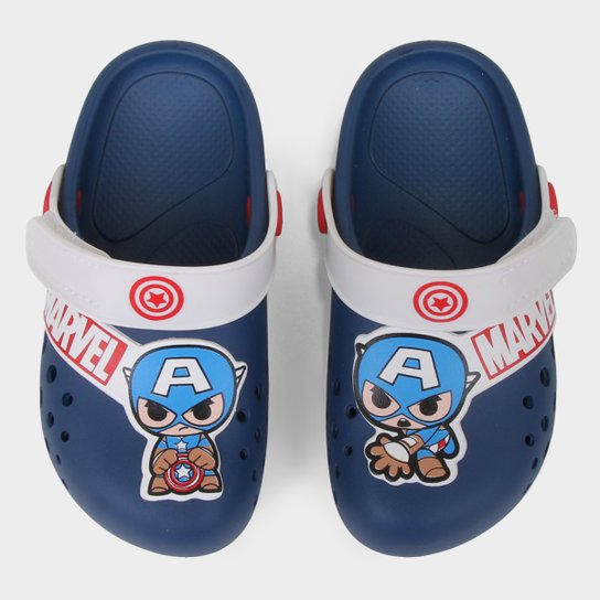 Sandália Infantil Grendene Kids Marvel Cute Hero Babuche Menino