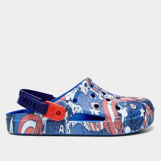 Sandália Infantil Grendene Kids Marvel Print Babuche Menino