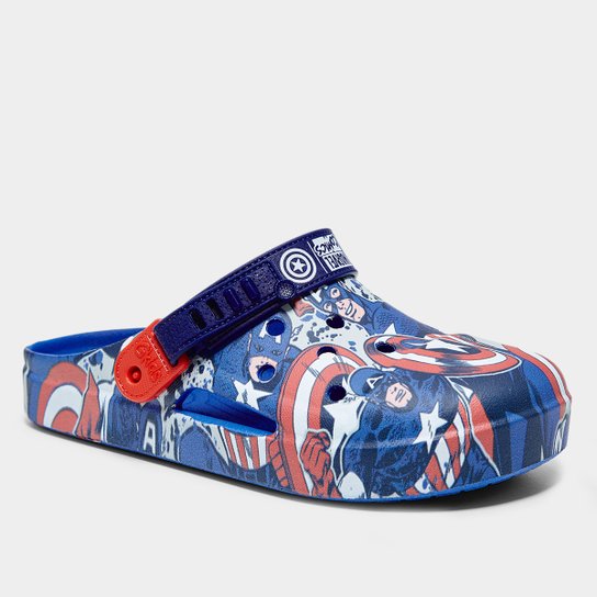 Sandália Infantil Grendene Kids Marvel Print Babuche Menino