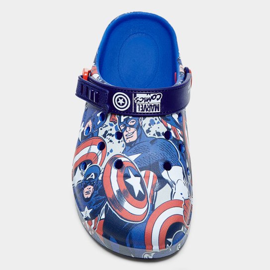 Sandália Infantil Grendene Kids Marvel Print Babuche Menino