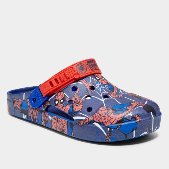 Sandália Infantil Grendene Kids Marvel Print Babuche Menino