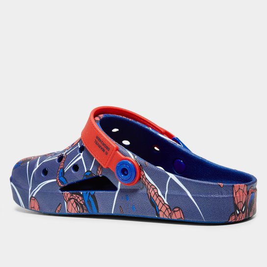 Sandália Infantil Grendene Kids Marvel Print Babuche Menino