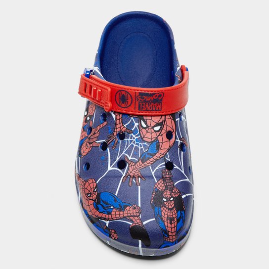 Sandália Infantil Grendene Kids Marvel Print Babuche Menino