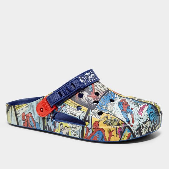 Sandália Infantil Grendene Kids Marvel Print Babuche Menino