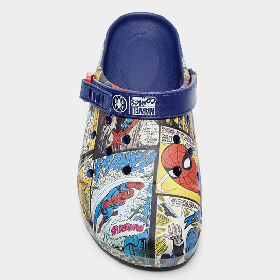 Sandália Infantil Grendene Kids Marvel Print Babuche Menino