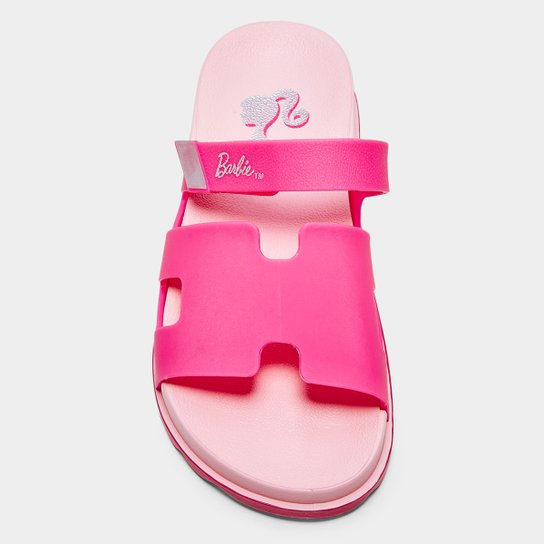 Sandália Slide Infantil Grendene Barbie Glam Menina
