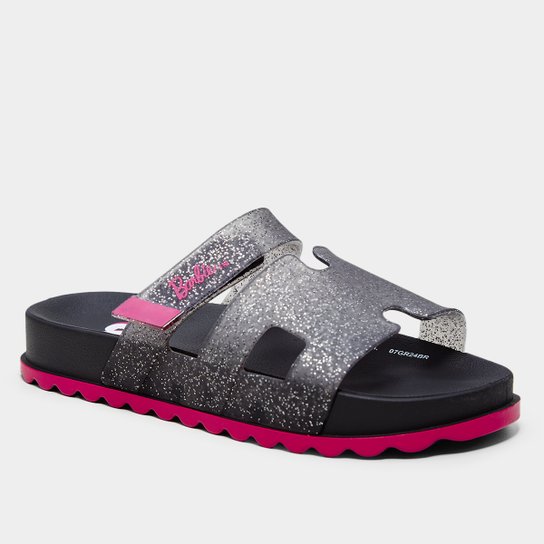 Sandália Slide Infantil Grendene Barbie Glam Menina