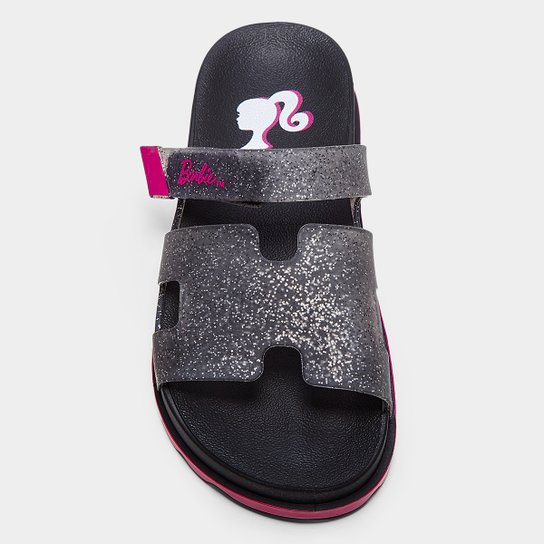 Sandália Slide Infantil Grendene Barbie Glam Menina