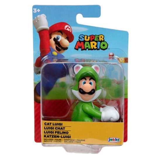 Super Mario - Boneco 2.5 Polegadas Colecionável - Cat Luigi
