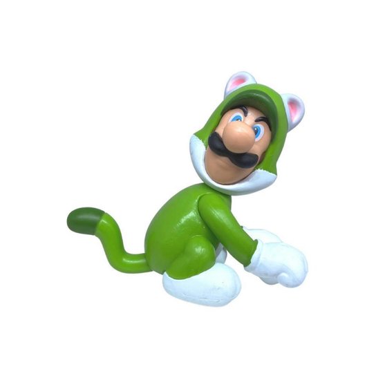 Super Mario - Boneco 2.5 Polegadas Colecionável - Cat Luigi