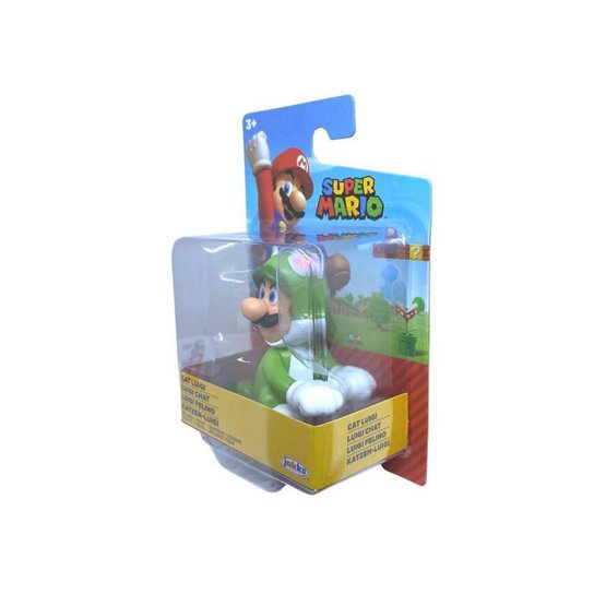 Super Mario - Boneco 2.5 Polegadas Colecionável - Cat Luigi