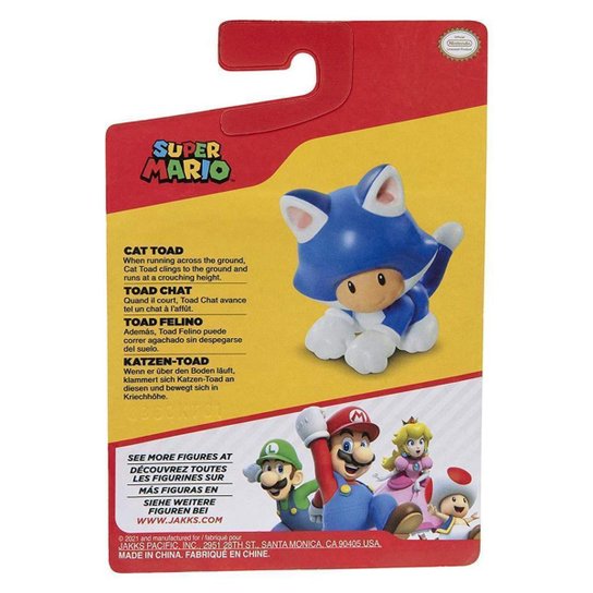 Super Mario - Boneco 2.5 Polegadas Colecionável - Toad Felino