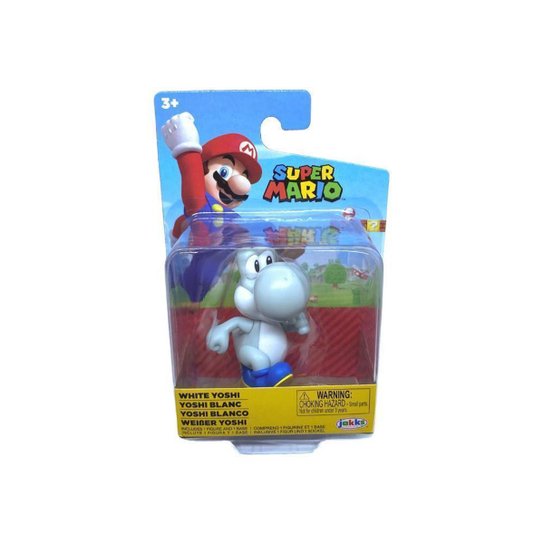 Super Mario - Boneco 2.5 Polegadas Colecionável - Yoshi Blanco