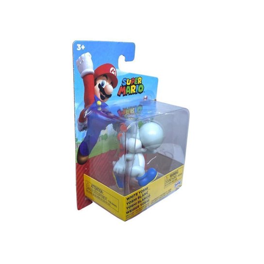 Super Mario - Boneco 2.5 Polegadas Colecionável - Yoshi Blanco