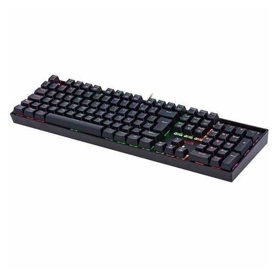 Teclado Mecânico Gamer Redragon Mitra RGB Preto Switch Vermelho ABNT2
