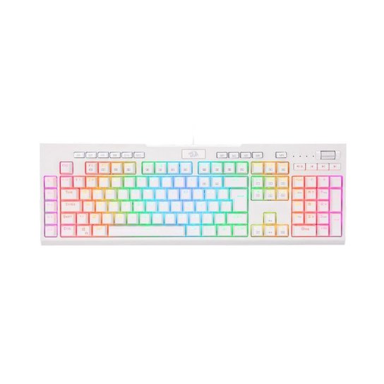 Teclado Mecânico Óptico Gamer Redragon Brahma Pro RGB, Switch Red, White, ABNT2
