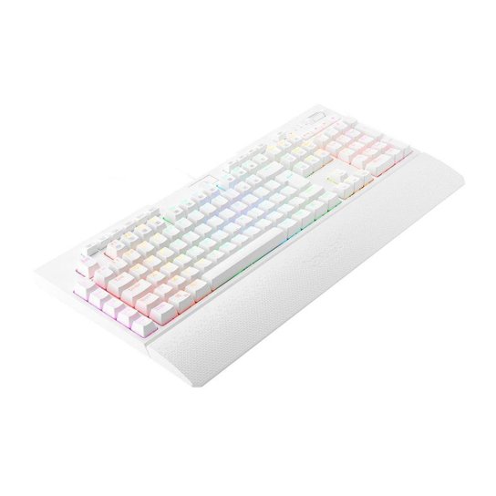 Teclado Mecânico Óptico Gamer Redragon Brahma Pro RGB, Switch Red, White, ABNT2