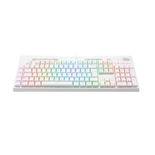 Teclado Mecânico Óptico Gamer Redragon Brahma Pro RGB, Switch Red, White, ABNT2