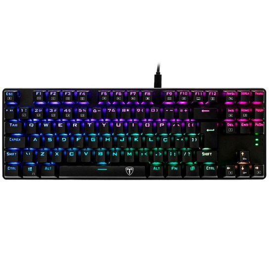 Teclado Mecânico T-Dagger Bora - ABNT2 - LED RGB - Tecnologia Outemu MK.2 DIY Brown - T-TGK315BR