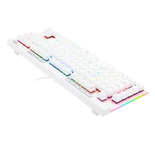 Teclado Óptico Gamer Redragon Magic-Wand PRO RGB Switch Azul, ABNT2, Branco
