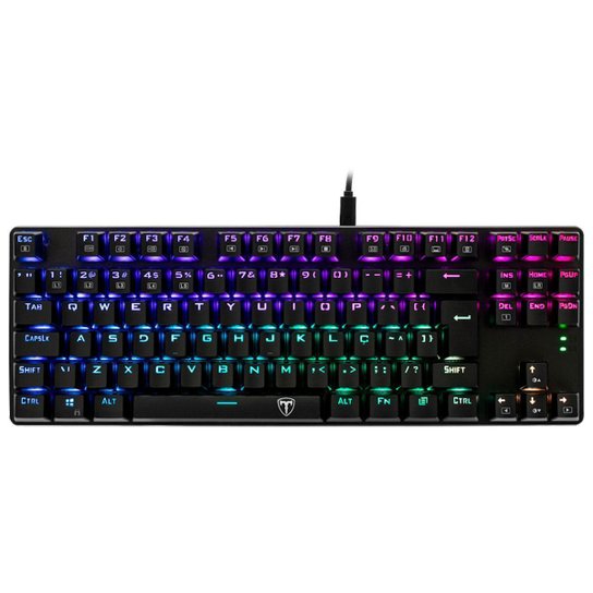 Teclado USB Mecânico Gamer T-Dagger Bora - ABNT2 - RGB - Switch Vermelho - T-TGK315-RD