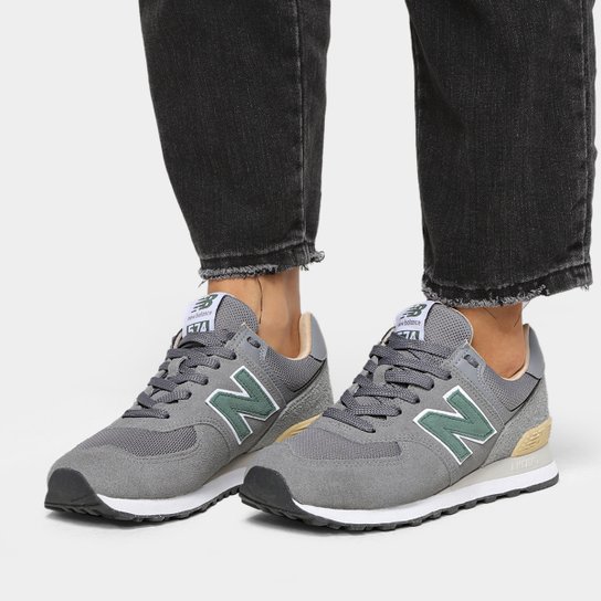 Tênis Couro New Balance 574 V'2 Feminino