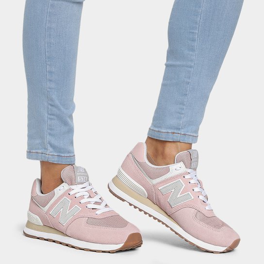 Tênis Couro New Balance 574 V'2 Feminino