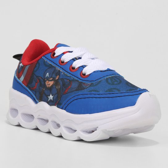 Tênis Infantil Marvel Capitão América Com Led Menino